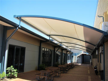 PTFE Membrane Tensile Shade Sails Big Mall Center Roof System Steel Structure