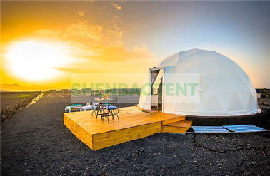 Luxury Hotel PVC Cover Resort Dome Tent Glamping 2 Beds Room For Family Holiday