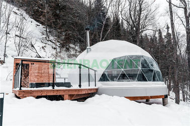 A White Glamping Dome Tent Snow Camp Best For Holiday Travel Garden Village