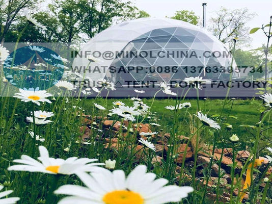 Hot Galvanized PVC Coated Dome Tent Glamping UV Resistance