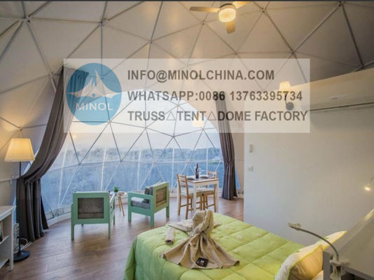 Dia.20ft Waterproof 2 Person Geo Tent Dome For Resort Hotel