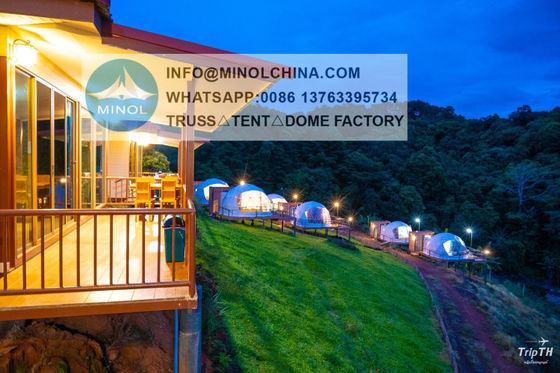 5m 6m Luxury Resort Camping Hotel Tent Clear Roof Dome Party Tent