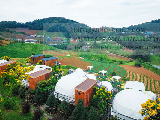 Architecture Anti Wind Geodesic Dome Home With PVC Windows