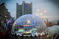 Geo Shelters Geodesic Transparent Dome Tent Glass Door 24m For Outside Events
