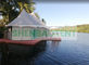 Luxurious Hotels Steel Frame Tent Membrane Cover With Private Deck For Camping Family