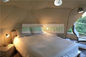 Green Color Glamping Dome Tent PVC Cover With A Big Transparent Window