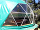 Green Color Glamping Dome Tent PVC Cover With A Big Transparent Window