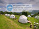 850gsm White PVC Coated Geodesic Luxury Dome Tents 5m Height