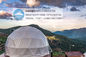 5m Height 6m Tempered Glass Glamping Dome Tent With Glass Door