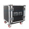 12 Space Rack Case For Amp Effect Mixer PA DJ PRO With Casters