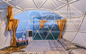 Two Beds Glamping Hotel Tent Geodesic Dome With Heating In Winter