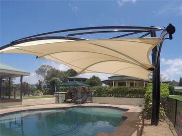 Sunshade Construction Fabric Canopy Structures Tensile Membrane Engineering For Outdoor Swimming Pool